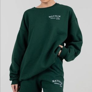 MAYFAIR ATHLETICS' GREEN CREWNECK